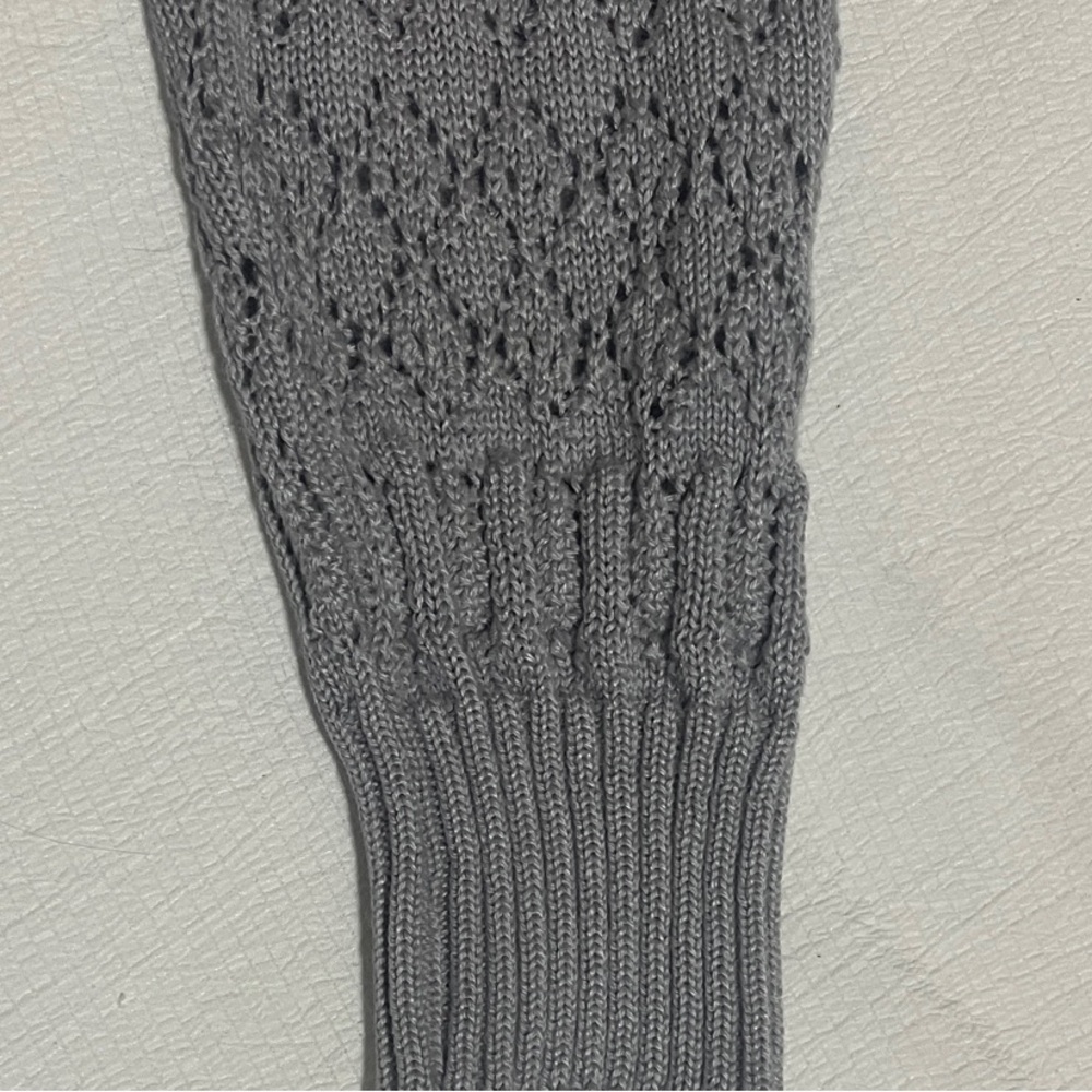 Vintage Jeffrey Steven Knit Long Sleeve Sweater- bluish gray lace knit retro - Picture 5 of 5